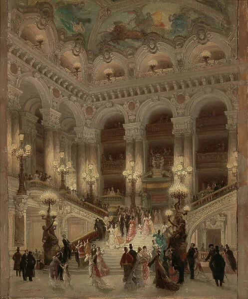 L'Escalier de l'Opéra, 1877. Creator: Béroud, Louis (1852-1930)
