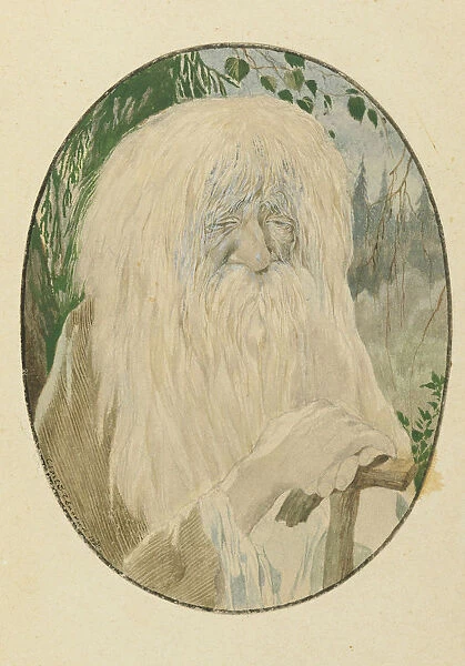 Leshy. Illustration to the poem Ruslan and Lyudmila by A. Pushkin, 1921-1926. Creator: Chekhonin