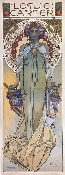 Leslie Carter. Found in the Collection of A. Mucha Museum, Prague