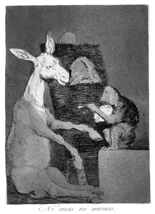 Framed Print : Neither more or less, 1799. Artist: Francisco Goya Framed Print : Neither more or less, 1799. Artist: Francisco Goya