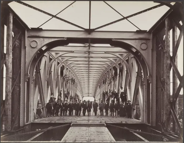 Framed Print : Lessart Viaduct on the Rance River, October 1879. Creator: Louis Lafon