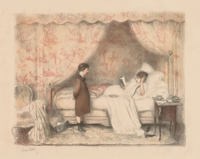 Framed Print : The Lesson. Creator: Jean Veber (French, 1868-aft 1907) Framed Print : The Lesson. Creator: Jean Veber (French, 1868-aft 1907)