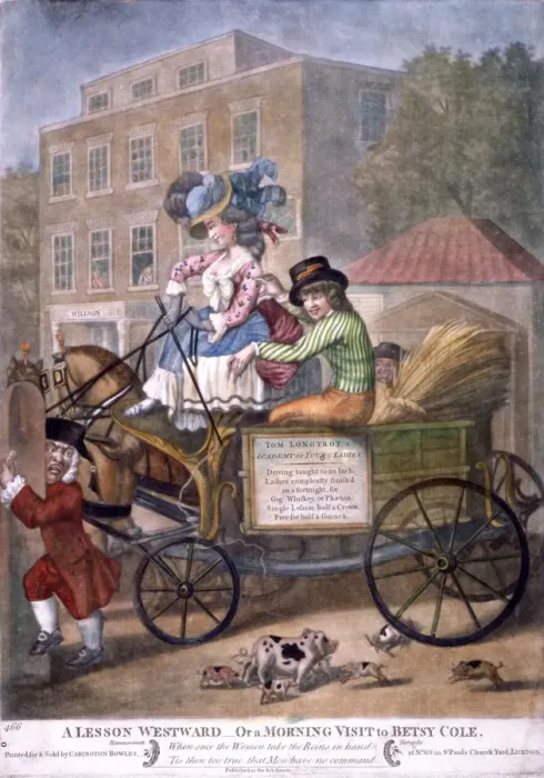Framed Print : A lesson westward... Hammersmith Turnpike, London, 1782 Framed Print : A lesson westward... Hammersmith Turnpike, London, 1782