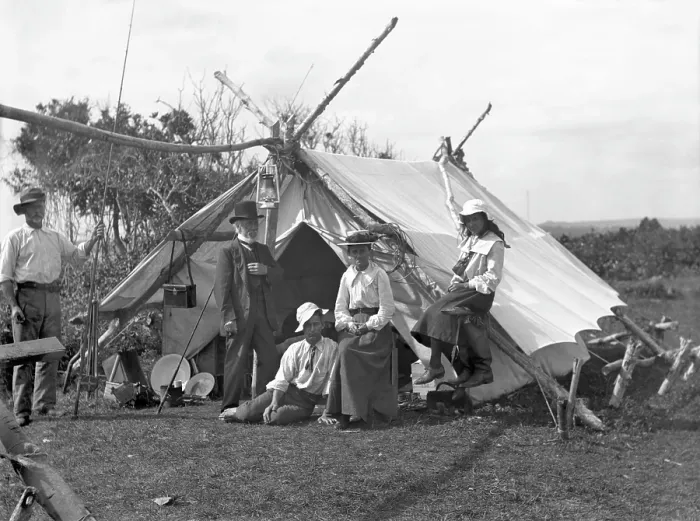 Framed Print : L'Estrange and others family camping trip, Tweed River (N.S.W), c1904 Framed Print : L'Estrange and others family camping trip, Tweed River (N.S.W), c1904