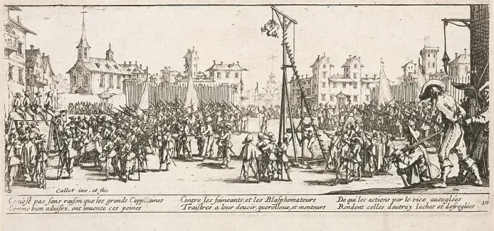 Framed Print : L'Estrapade (The Strapado), 1633. Creator: Jacques Callot. L'Estrapade (The Strapado), 1633. Creator: Jacques Callot Framed Print : L'Estrapade (The Strapado), 1633. Creator: Jacques Callot. L'Estrapade (The Strapado), 1633. Creator: Jacques Callot