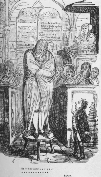 Framed Print : So let him stand... c1820. Creator: George Cruikshank Framed Print : So let him stand... c1820. Creator: George Cruikshank