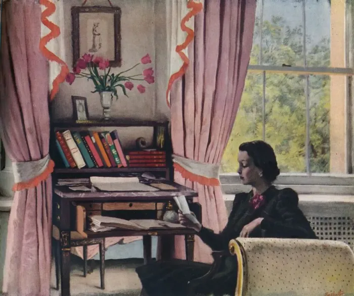Framed Print : The Letter, 20th century. Artist: Rex Whistler Framed Print : The Letter, 20th century. Artist: Rex Whistler