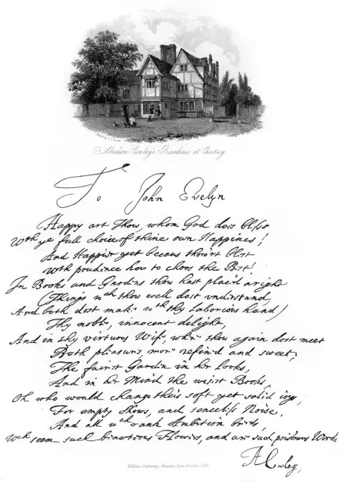 Framed Print : Letter from Abraham Cowley, late 17th-early 18th century, (1840). Artist: Abraham Cowley Framed Print : Letter from Abraham Cowley, late 17th-early 18th century, (1840). Artist: Abraham Cowley