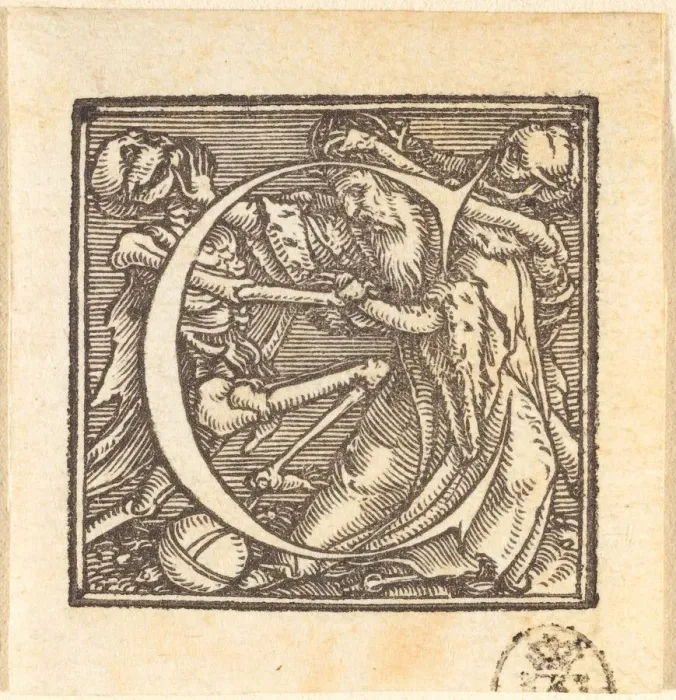 Framed Print : Letter C. Creator: Hans Holbein the Younger Framed Print : Letter C. Creator: Hans Holbein the Younger