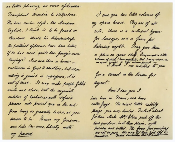 Framed Print : Letter from Charles Lamb to John Clare, 31st August 1822. Artist: Charles Lamb Framed Print : Letter from Charles Lamb to John Clare, 31st August 1822. Artist: Charles Lamb