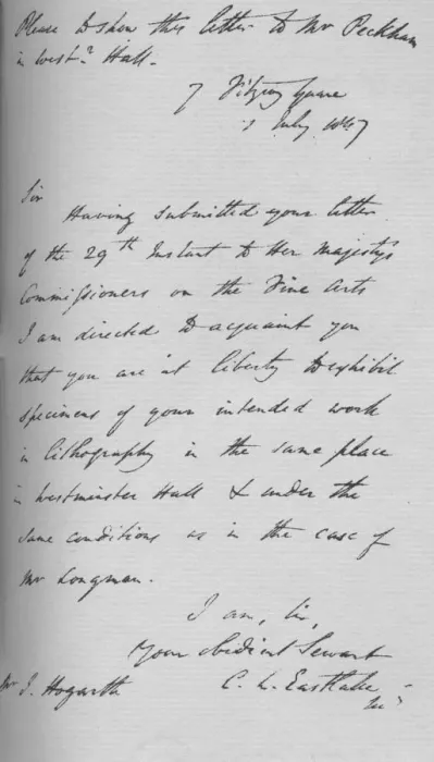 Framed Print : A letter from Charles Lock Eastlake, 1847 (1904). Artist: Charles Lock Eastlake Framed Print : A letter from Charles Lock Eastlake, 1847 (1904). Artist: Charles Lock Eastlake
