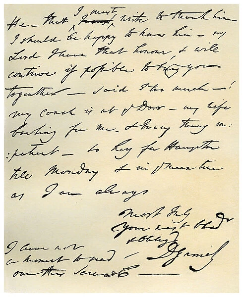 Letter from David Garrick to Edward Gibbon, 8th March 1776. Artist: David Garrick