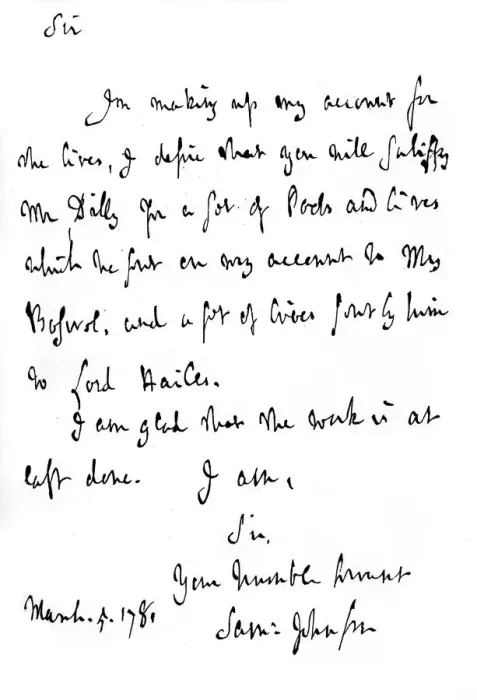 Framed Print : A letter from Dr Johnson, on his finishing the Lives of the Poets, c1780, (1840). Artist: James Boswell Framed Print : A letter from Dr Johnson, on his finishing the Lives of the Poets, c1780, (1840). Artist: James Boswell