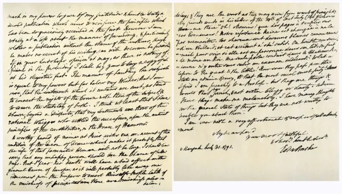 Framed Print : Letter from Edmund Burke to John Douglas, 31st July 1791. Artist: Edmund Burke Framed Print : Letter from Edmund Burke to John Douglas, 31st July 1791. Artist: Edmund Burke