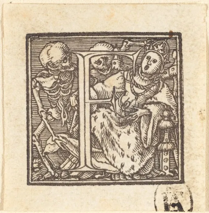 Framed Print : Letter F. Creator: Hans Holbein the Younger Framed Print : Letter F. Creator: Hans Holbein the Younger