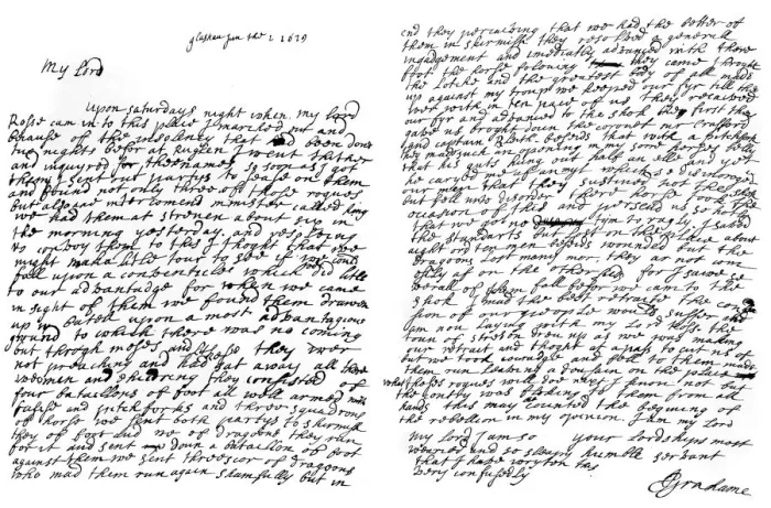 Framed Print : A letter from Graham of Claverhouse, Viscount Dundee, 1629, (1840). Artist: John Graham Framed Print : A letter from Graham of Claverhouse, Viscount Dundee, 1629, (1840). Artist: John Graham