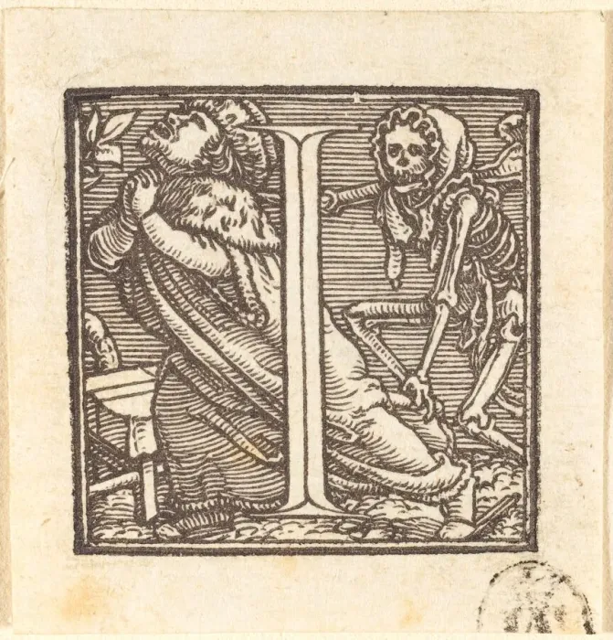 Framed Print : Letter I. Creator: Hans Holbein the Younger Framed Print : Letter I. Creator: Hans Holbein the Younger