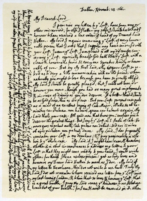 Framed Print : Letter from Jeremy Taylor to Lord Hatton, 23rd November 1661. Artist: Jeremy Taylor Framed Print : Letter from Jeremy Taylor to Lord Hatton, 23rd November 1661. Artist: Jeremy Taylor