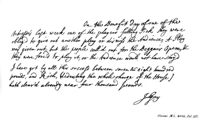Framed Print : Part of a letter from John Gay to Dean Swift, c1728, (1840). Artist: John Gay Framed Print : Part of a letter from John Gay to Dean Swift, c1728, (1840). Artist: John Gay