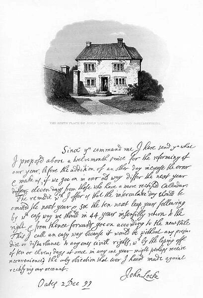 Part of a letter from John Locke to Sir Hans Sloane, late 17th-early 18th century, (1840).Artist: John Locke
