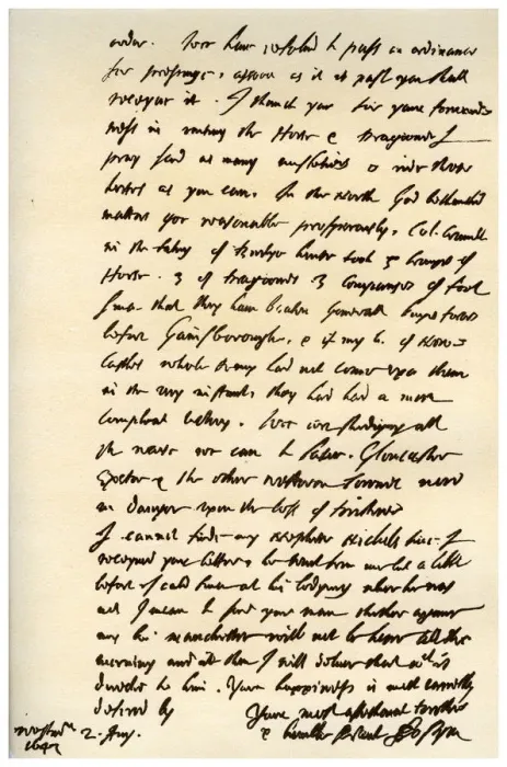 Framed Print : Letter from John Pym to Sir Thomas Barrington, 2nd August 1643. Artist: John Pym Framed Print : Letter from John Pym to Sir Thomas Barrington, 2nd August 1643. Artist: John Pym