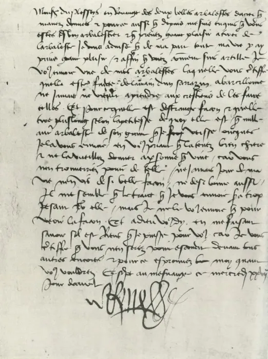 Framed Print : Letter from King Rene of Anjou, 15th century, (1934). Creator: Rene of Anjou, King of Naples Framed Print : Letter from King Rene of Anjou, 15th century, (1934). Creator: Rene of Anjou, King of Naples
