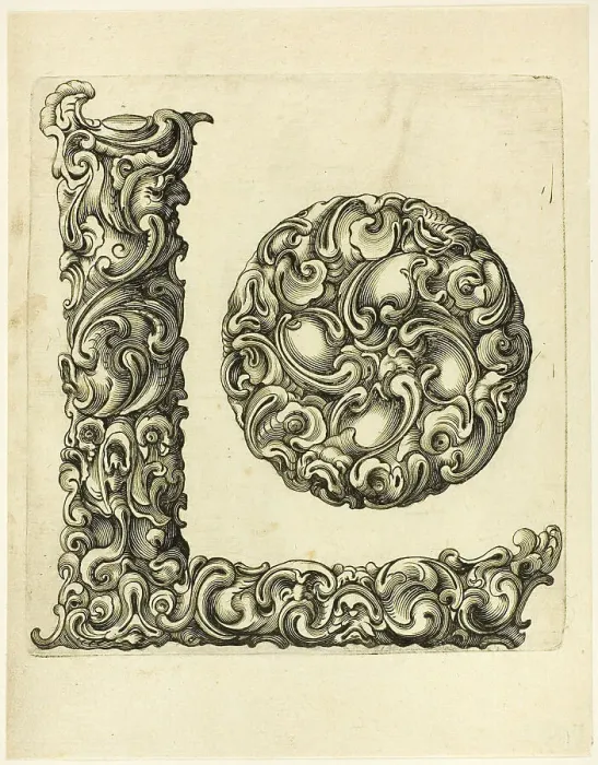 Framed Print : Letter L, 1630. Creator: Pierre Aubry Framed Print : Letter L, 1630. Creator: Pierre Aubry