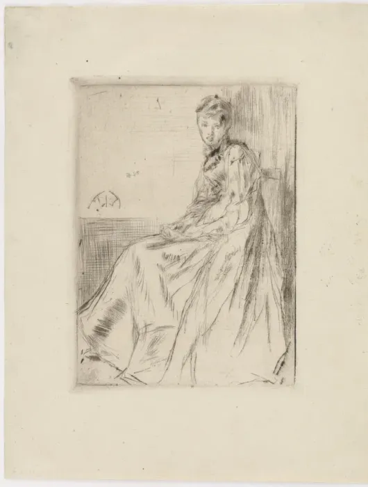 Framed Print : The Letter (Maud, seated), 1873. Creator: James Abbott McNeill Whistler Framed Print : The Letter (Maud, seated), 1873. Creator: James Abbott McNeill Whistler