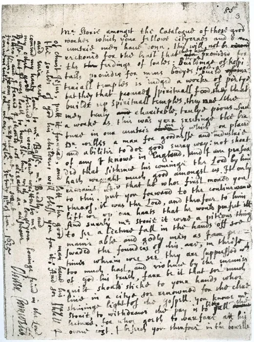 Framed Print : A letter to a Mr Storie by Oliver Cromwell, St Ives, 11 January, 1635-1636, (1899) Framed Print : A letter to a Mr Storie by Oliver Cromwell, St Ives, 11 January, 1635-1636, (1899)