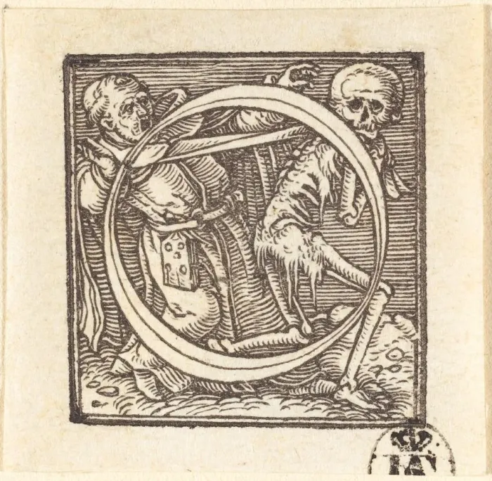 Framed Print : Letter O. Creator: Hans Holbein the Younger Framed Print : Letter O. Creator: Hans Holbein the Younger