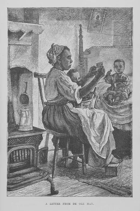 Framed Print : A letter from de ole man, 1882. Creator: Unknown Framed Print : A letter from de ole man, 1882. Creator: Unknown