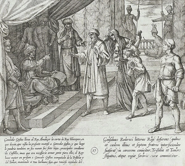 The Letter Orders the Murder of Gonzalo Gustos and the Capture of the Infantes, 1612. Creator: Antonio Tempesta