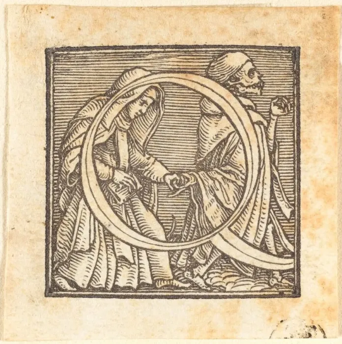 Framed Print : Letter Q. Creator: Hans Holbein the Younger Framed Print : Letter Q. Creator: Hans Holbein the Younger