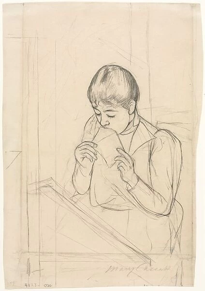 The Letter (recto); The Letter (verso), 1891. Creator: Mary Cassatt (American, 1844-1926)