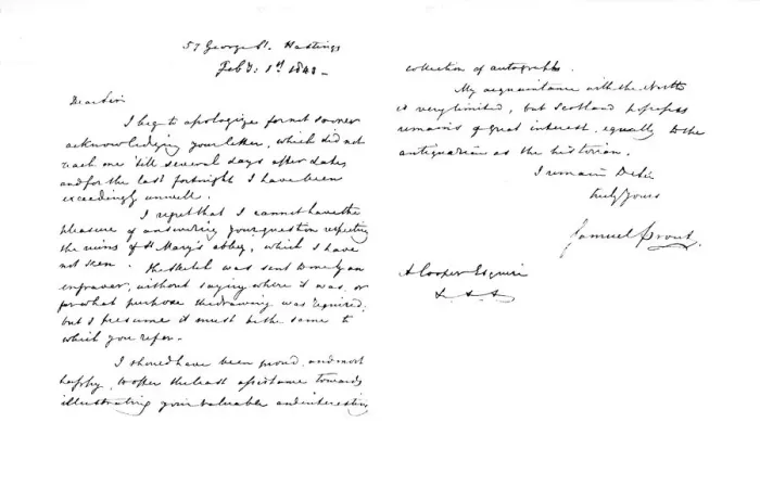 Framed Print : Letter from Samuel Prout, 1843 (1915). Artist: Samuel Prout Framed Print : Letter from Samuel Prout, 1843 (1915). Artist: Samuel Prout