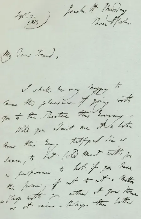 Framed Print : A letter from Sir Thomas Lawrence, 1819 (1904). Artist: Thomas Lawrence Framed Print : A letter from Sir Thomas Lawrence, 1819 (1904). Artist: Thomas Lawrence