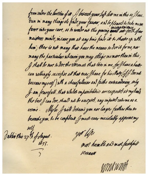 Framed Print : Letter from Viscount Thomas Wentworth to James Hay, 27th August 1633. Artist: Thomas Wentworth Framed Print : Letter from Viscount Thomas Wentworth to James Hay, 27th August 1633. Artist: Thomas Wentworth