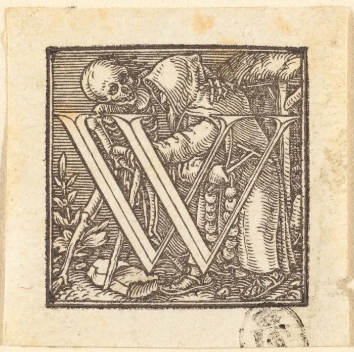 Framed Print : Letter W. Creator: Hans Holbein the Younger Framed Print : Letter W. Creator: Hans Holbein the Younger