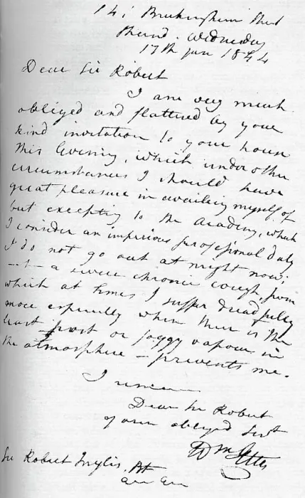 Framed Print : A letter from William Etty, 17 January 1844 (1904). Artist: William Etty Framed Print : A letter from William Etty, 17 January 1844 (1904). Artist: William Etty