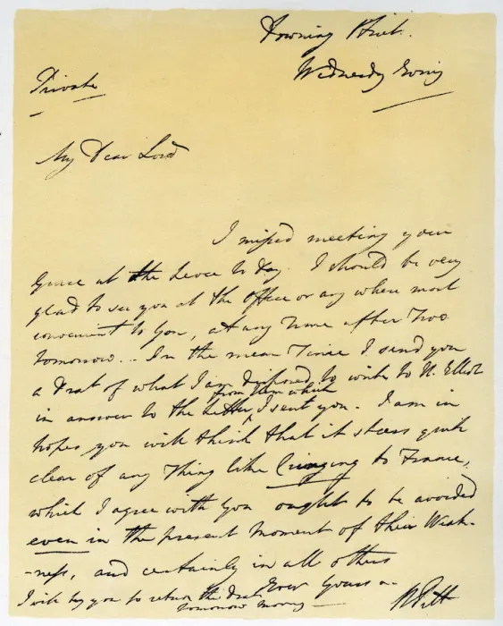 Framed Print : Letter from William Pitt The Younger, October 1790. Artist: William Pitt Framed Print : Letter from William Pitt The Younger, October 1790. Artist: William Pitt