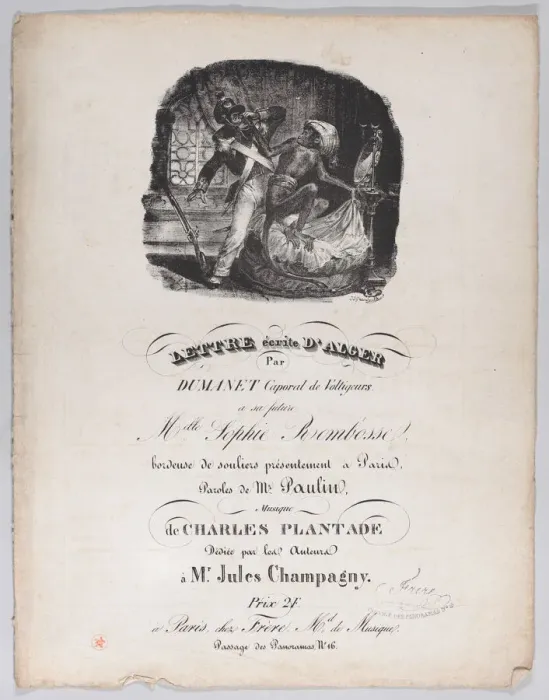 Framed Print : Letter Written from Alger, ca. 1835. Creator: Jean Ignace Isidore Gerard Framed Print : Letter Written from Alger, ca. 1835. Creator: Jean Ignace Isidore Gerard