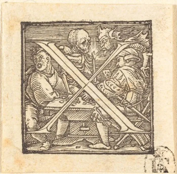 Framed Print : Letter X. Creator: Hans Holbein the Younger Framed Print : Letter X. Creator: Hans Holbein the Younger