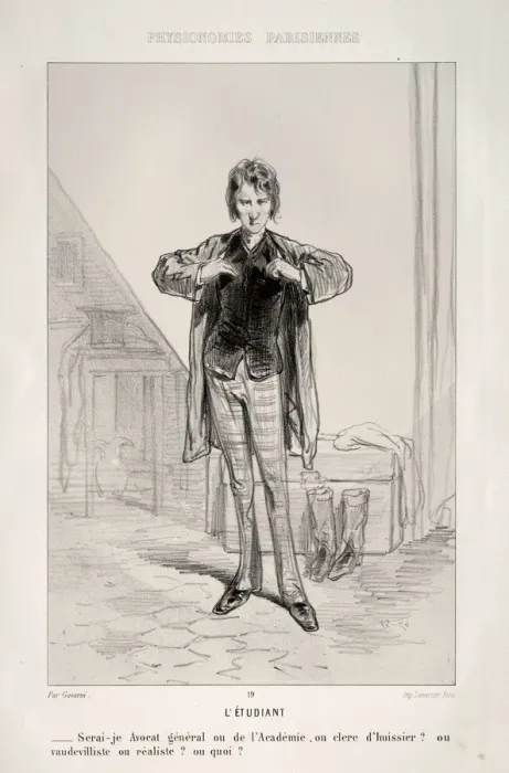 Framed Print : LEtudiant. Creator: Paul Gavarni (French, 1804-1866) Framed Print : LEtudiant. Creator: Paul Gavarni (French, 1804-1866)