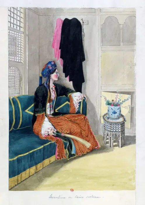 Framed Print : Levantine in the costume of Cairo, 19th century. Artist: Wilkinson Framed Print : Levantine in the costume of Cairo, 19th century. Artist: Wilkinson