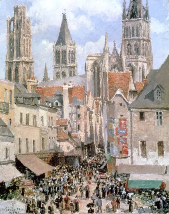 Framed Print : Levine and Walk Rouen, 1898. Artist: Camille Pissarro Framed Print : Levine and Walk Rouen, 1898. Artist: Camille Pissarro