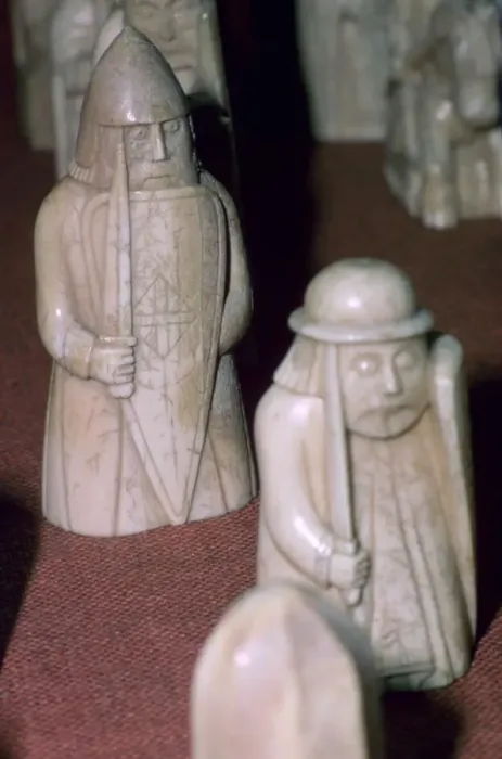 Framed Print : The Lewis Chessmen, (Norwegian?), c1150-c1200 Framed Print : The Lewis Chessmen, (Norwegian?), c1150-c1200