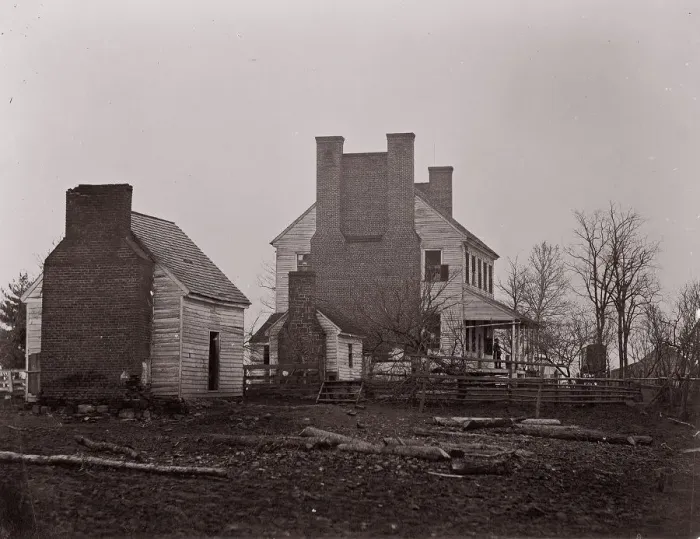 Framed Print : Lewis House. Battlefield of Bull Run, 1861-62. Creator: George N. Barnard Framed Print : Lewis House. Battlefield of Bull Run, 1861-62. Creator: George N. Barnard