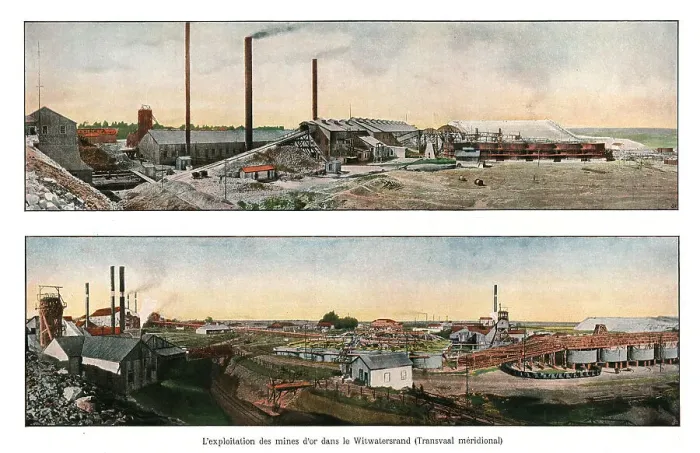 Framed Print : L'exploitation des mines d'or dans le Witwaterstrand (Transvaal meridional); Afrique... 1914. Creator: Unknown Framed Print : L'exploitation des mines d'or dans le Witwaterstrand (Transvaal meridional); Afrique... 1914. Creator: Unknown