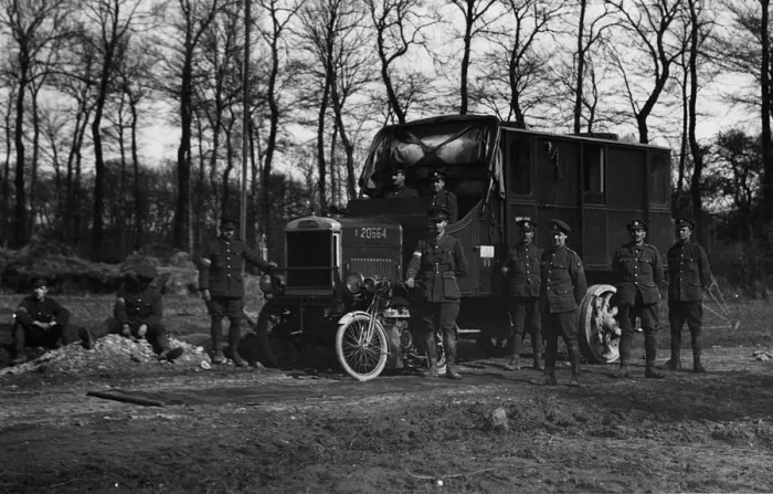 Framed Print : Leyland military truck during World War 1. Creator: Unknown Framed Print : Leyland military truck during World War 1. Creator: Unknown