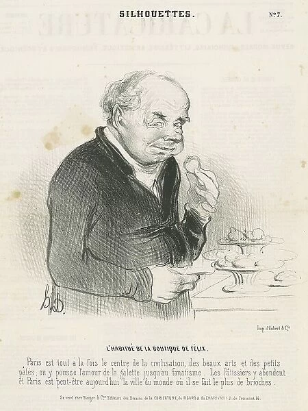 L'habitué de la boutique de Félix, 19th century. Creator: Honore Daumier